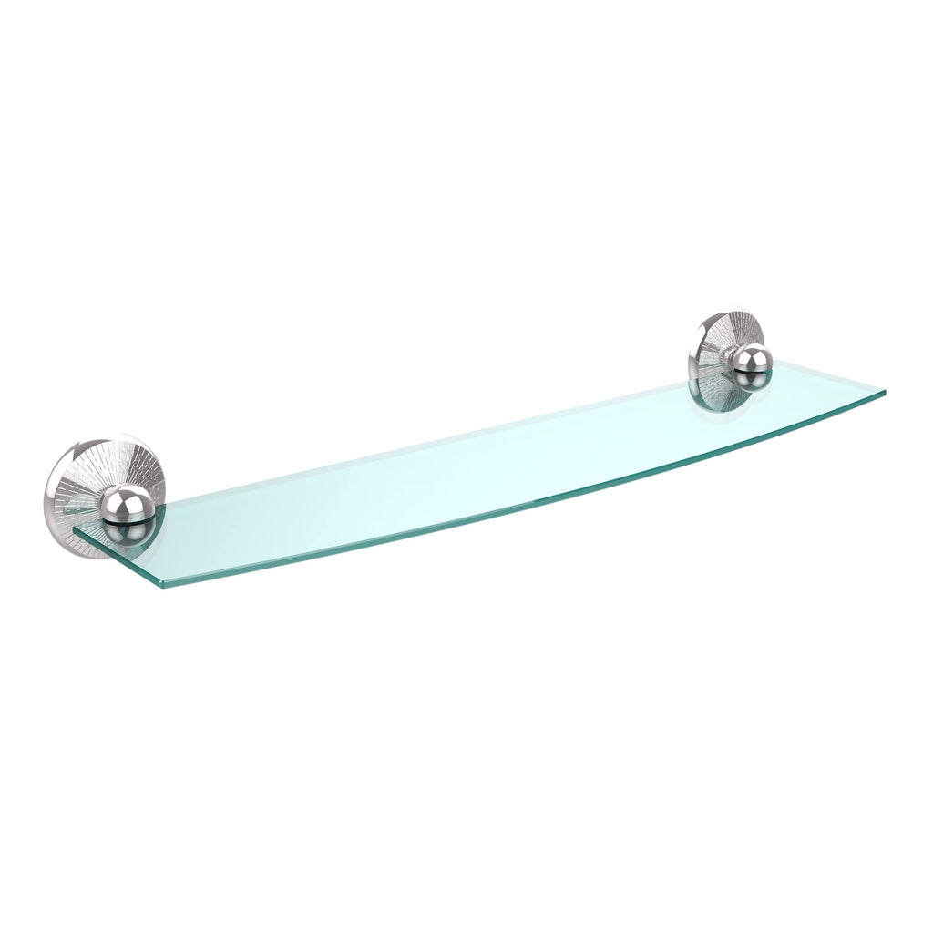 Polished Chrome 24 inch Glass Shelf V26730