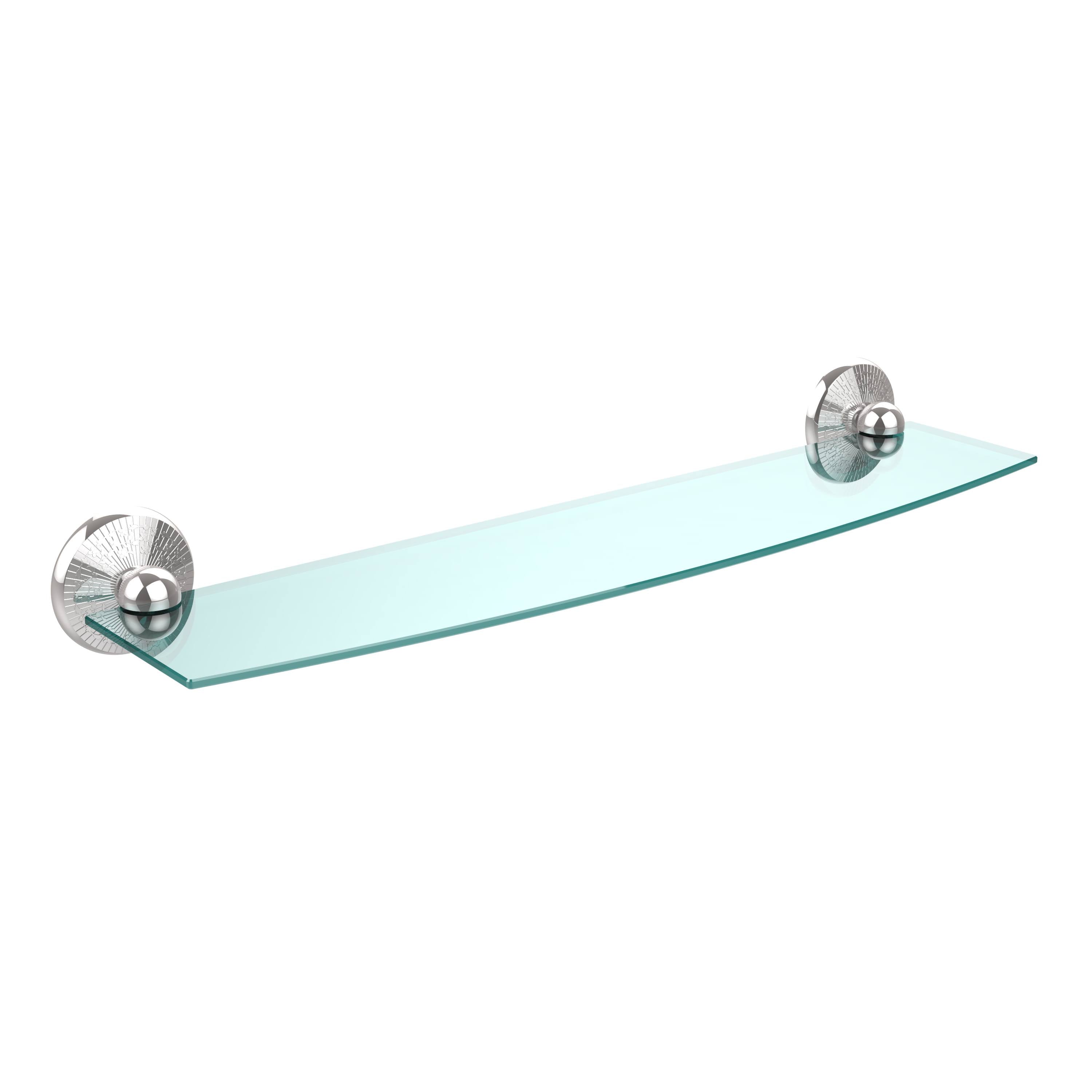 Polished Chrome 24 inch Glass Shelf V26730