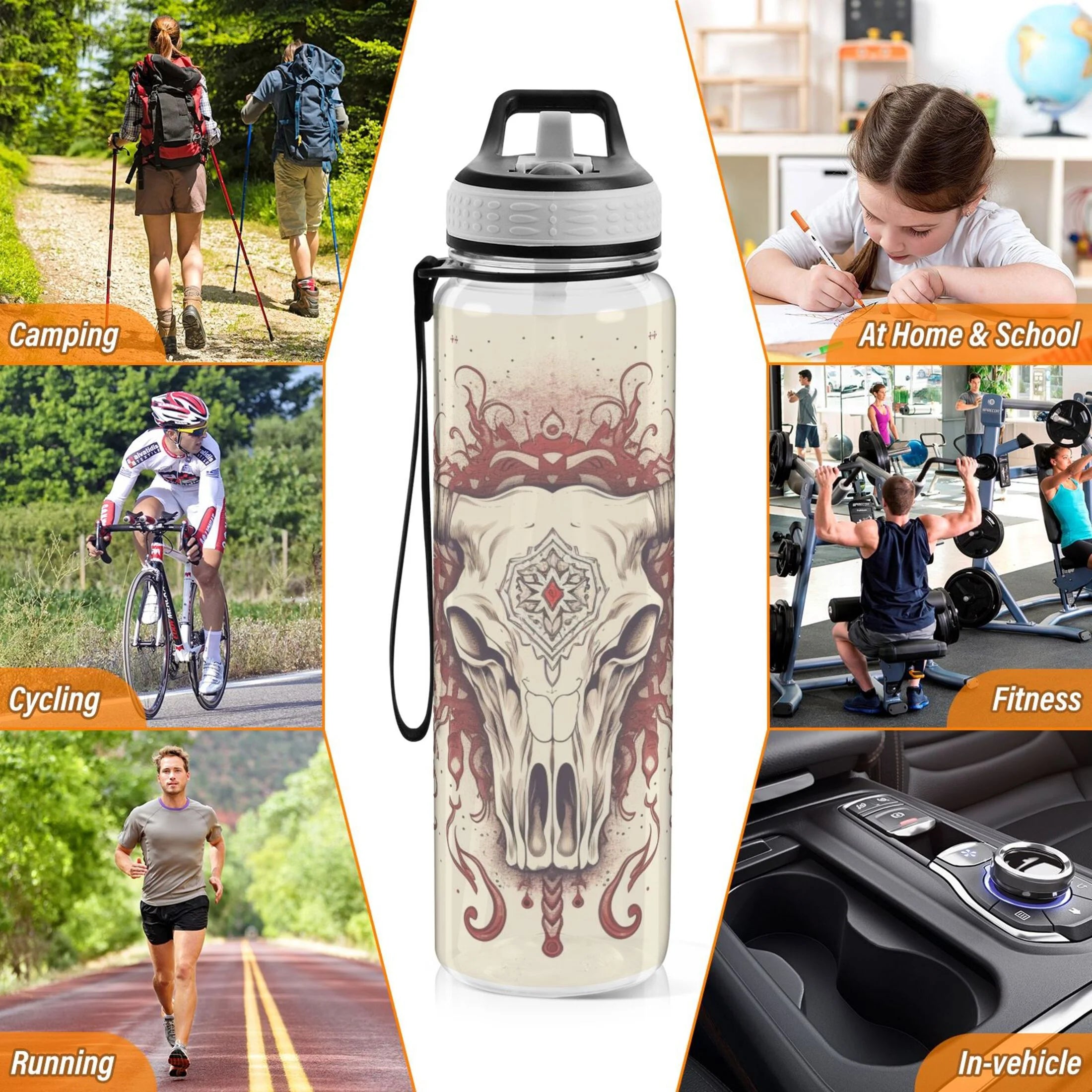 32oz Leakproof Tritan Water Bottle with Straw Z3030