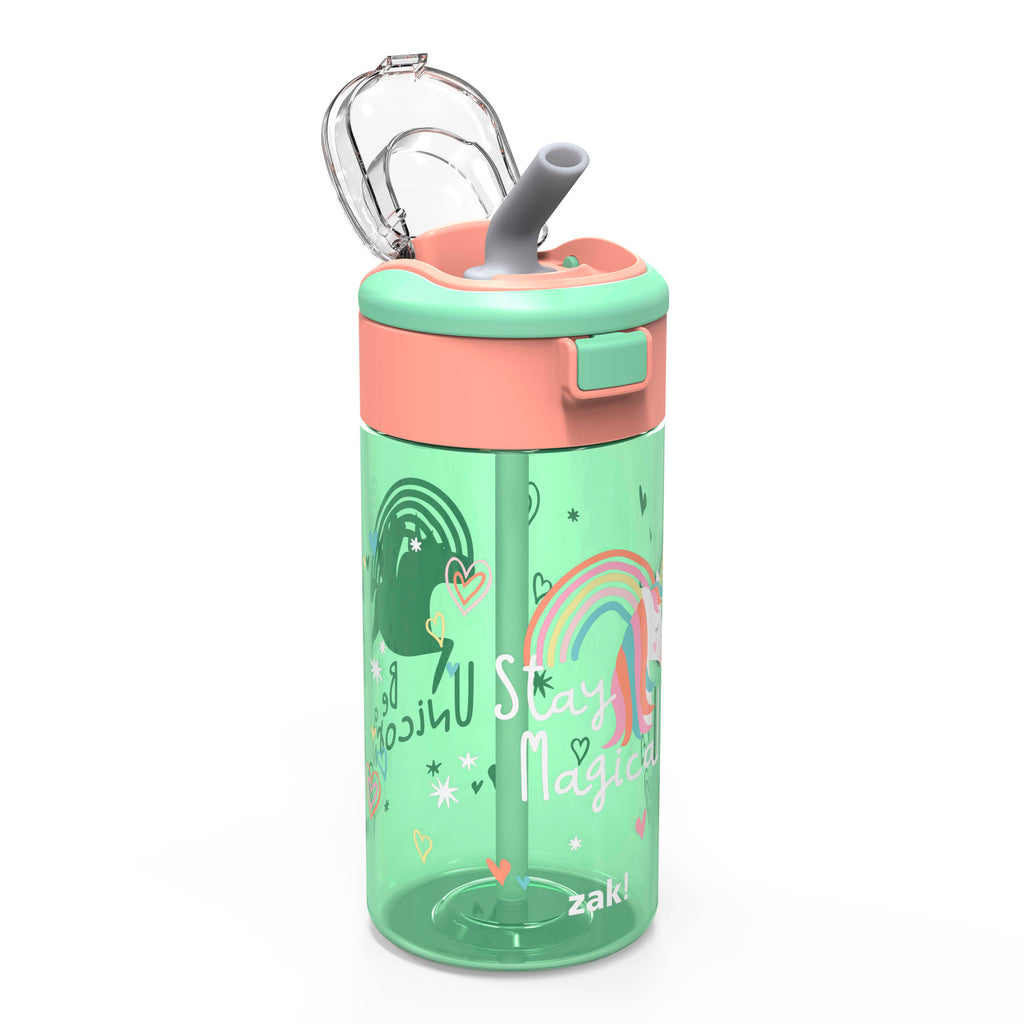 Unicorn Reusable Plastic Water Bottle with Push-button lid H34602