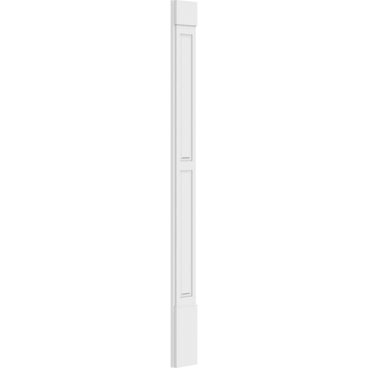 Two Equal Raised Panel PVC Pilaster with Standard Capital & Base (Pair) H595631