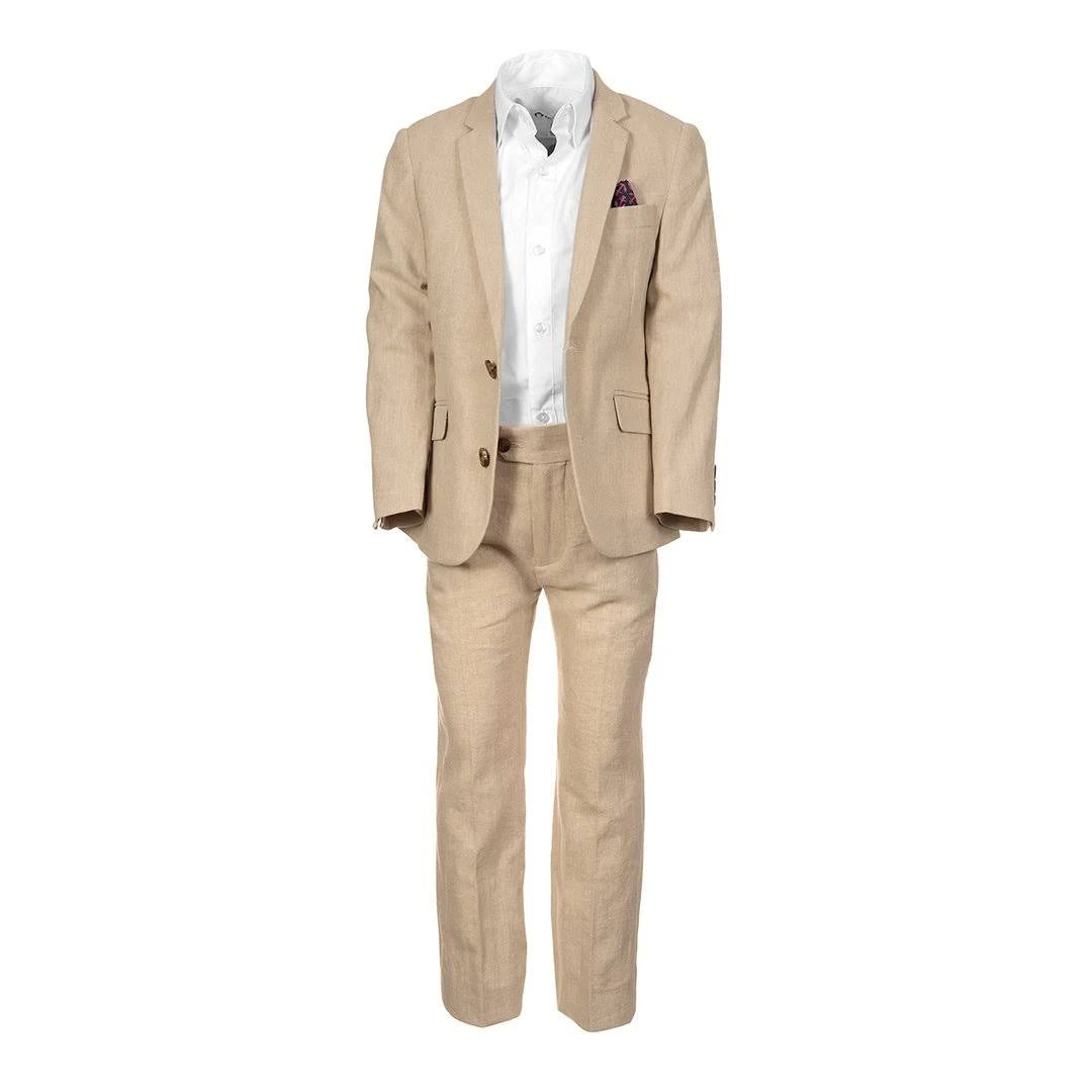 Khaki Herringbone Suit F67149