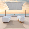 6' x 12' Rectangle Gray Sun Shade Sail Canopy B59174