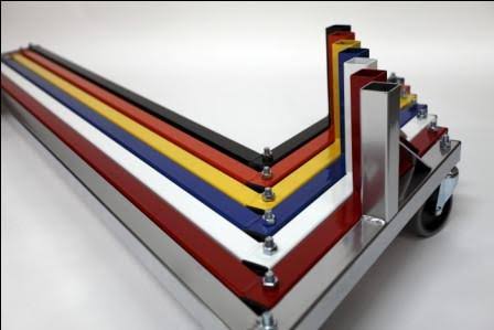 5 ft Heavy Duty Double Rail Garment Rack in Blue B311908