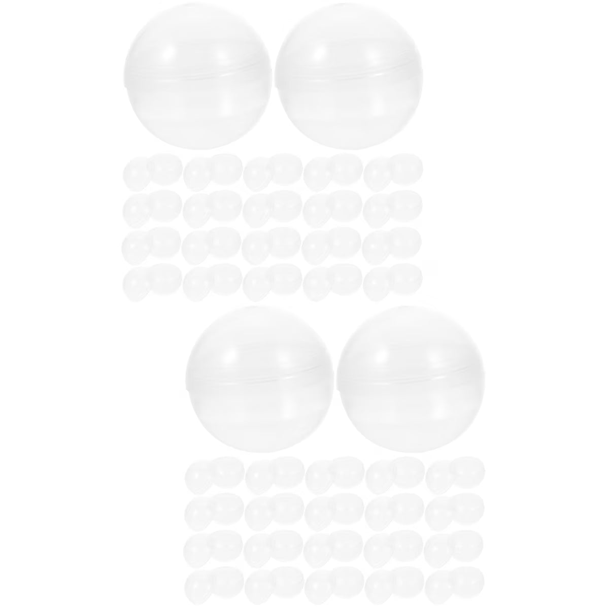100 pcs Clear Plastic Fillable Balls C316