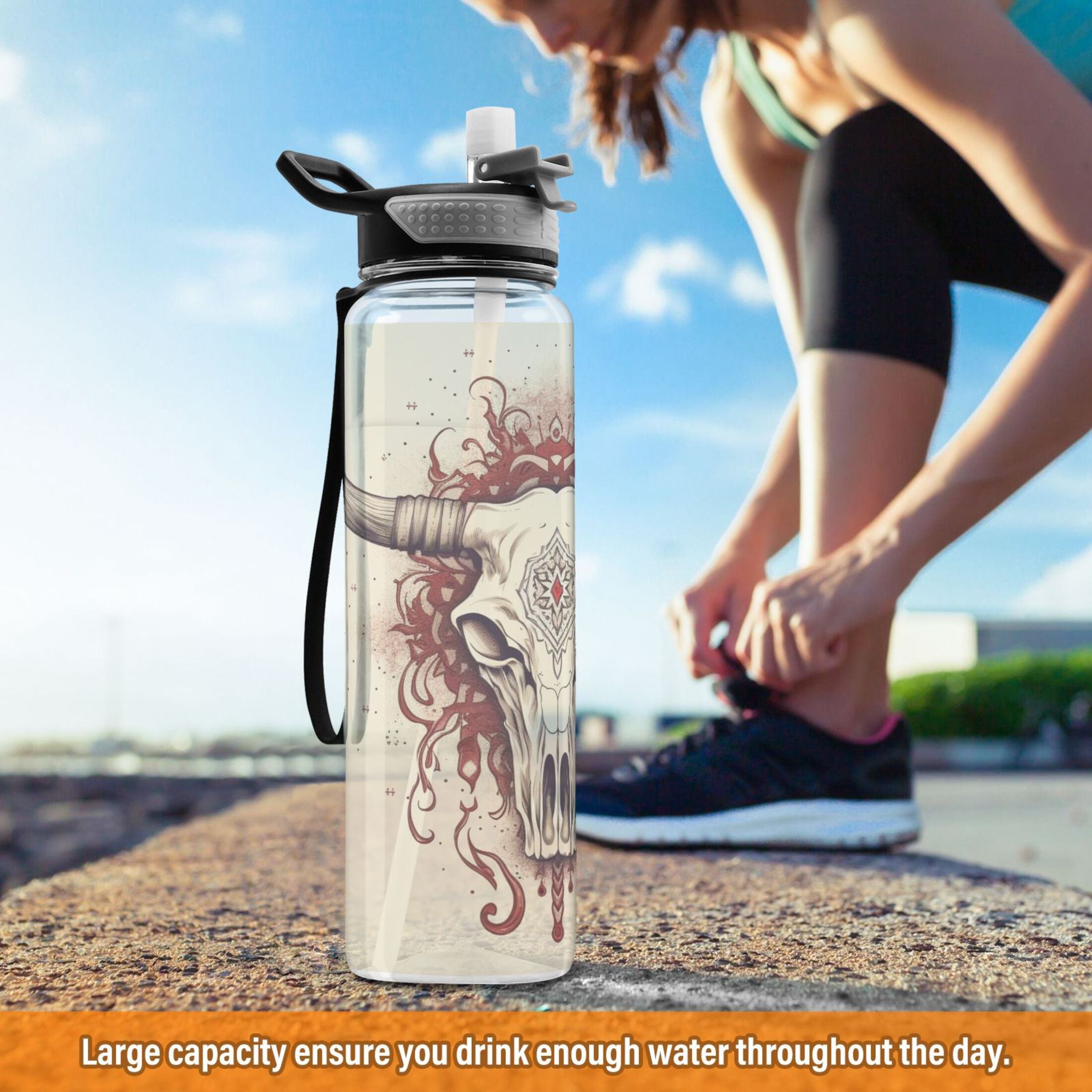 32oz Leakproof Tritan Water Bottle with Straw Z3030