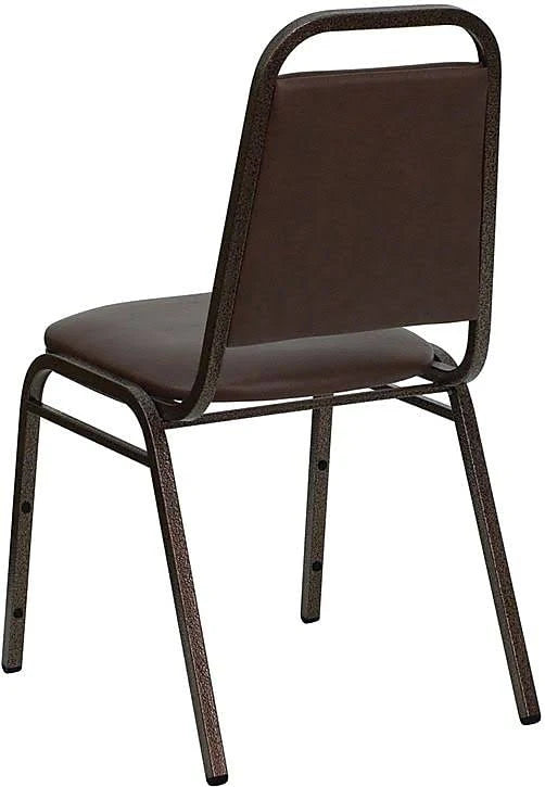 4 Pack Brown Vinyl Stacking Banquet Chair R3157