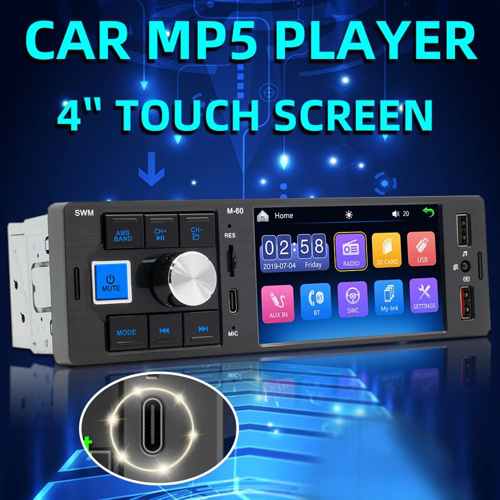 4 Inch Dual USB Car FM Radio MP5 Player Pack of 2 F25190