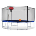 13ft Round Trampoline with Basketball Hoop Safety Enclosure Pad Ladder J79079