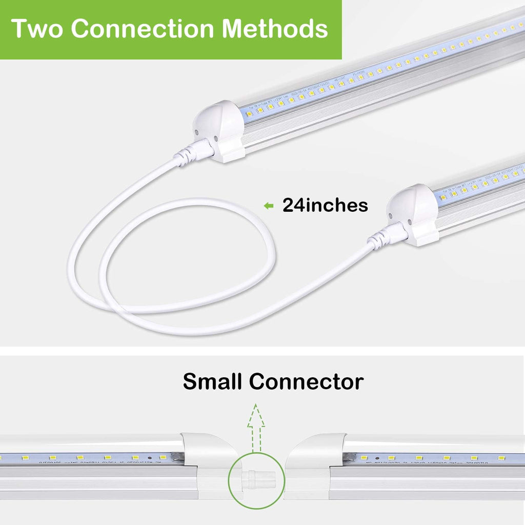 8FT Linkable LED Shop Light with Built-in ON/Off Switch, 10 Pack Z501027