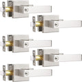 5 Pack Keyed Entry Lever Lock, Satin Nickel Finish E141687
