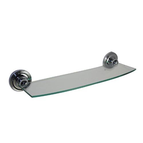 Polished Chrome 24 inch Glass Shelf V26730