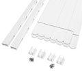 Vinyl Spaced Picket Fence Panel with Dog Ear Pickets V56159