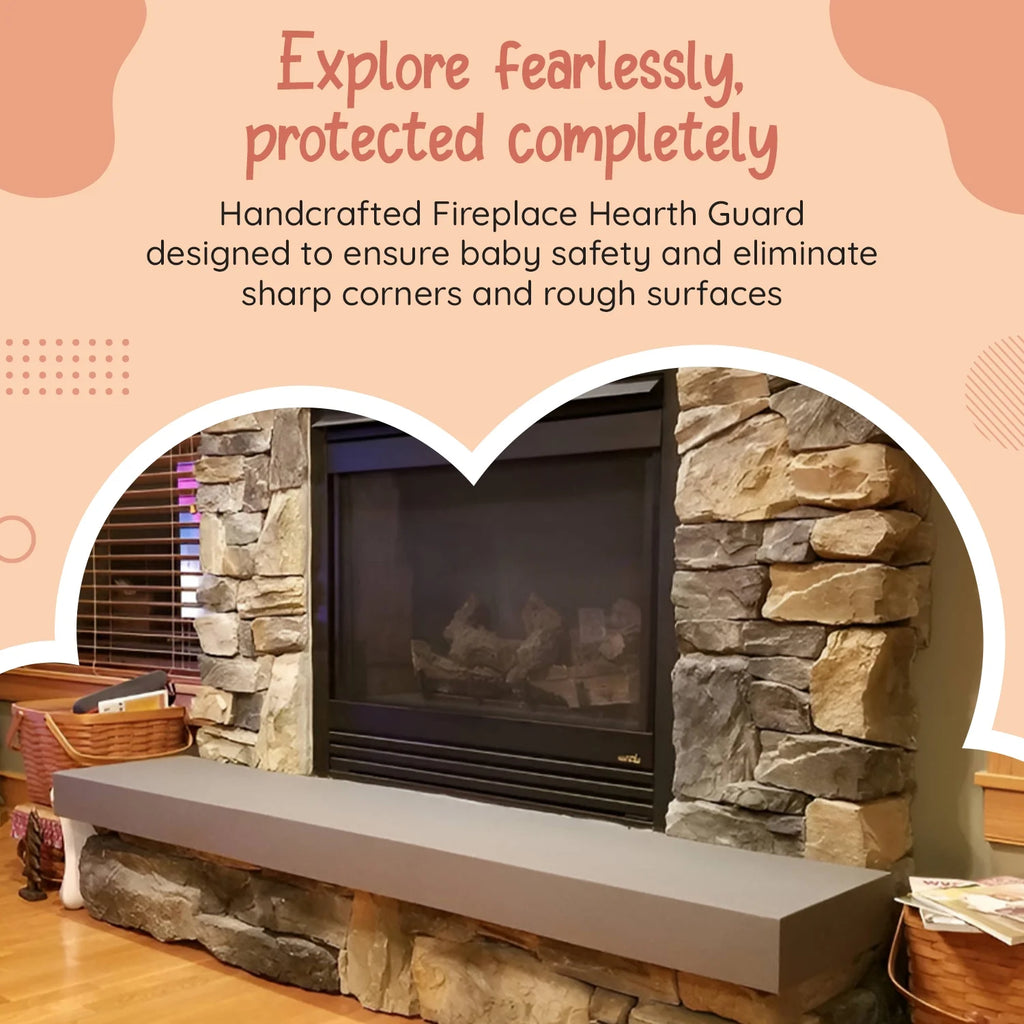 Gray Foam Fireplace Hearth Guard Bumper Pad D16646