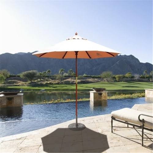 Camel Sunbrella 7.5 ft. Light Wood Cafe L7064