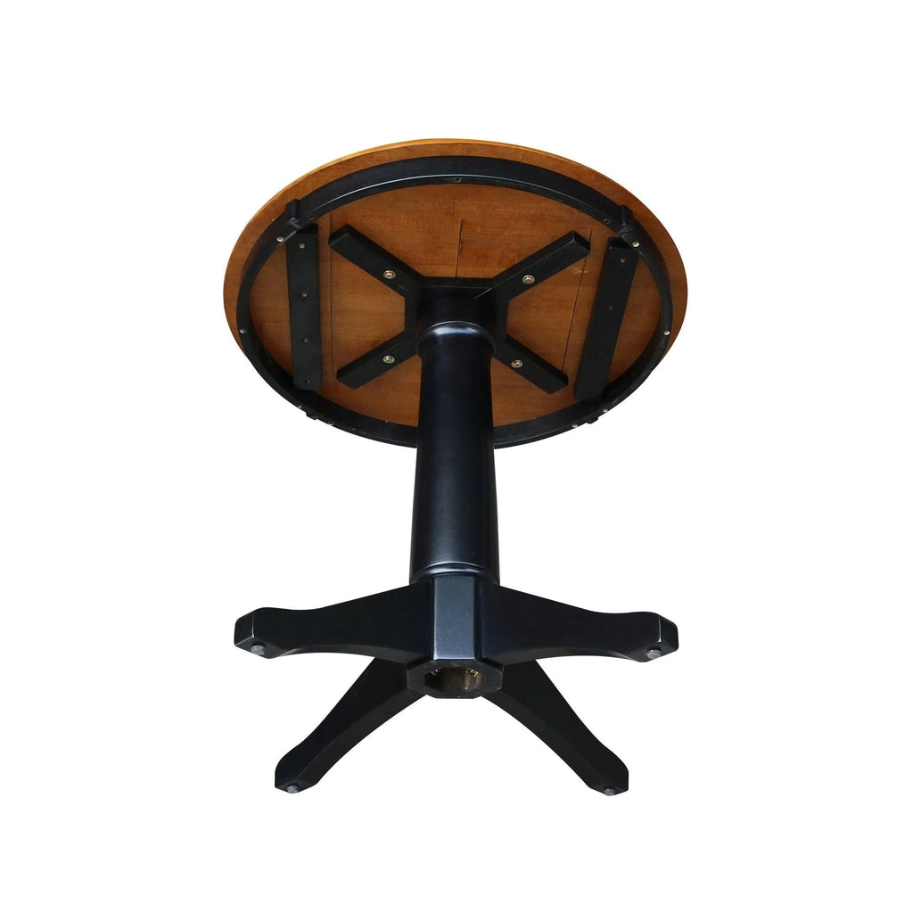 Cherry Round Pedestal Bar Table N59182