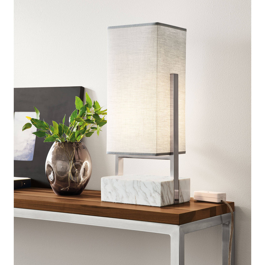 Walnut Console Table with Ocean Blue Base S893