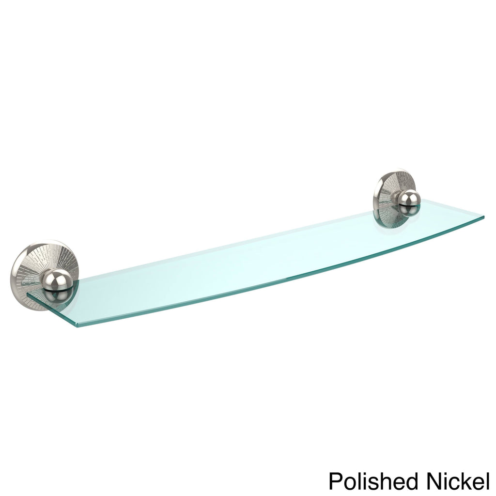 Polished Chrome 24 inch Glass Shelf V26730