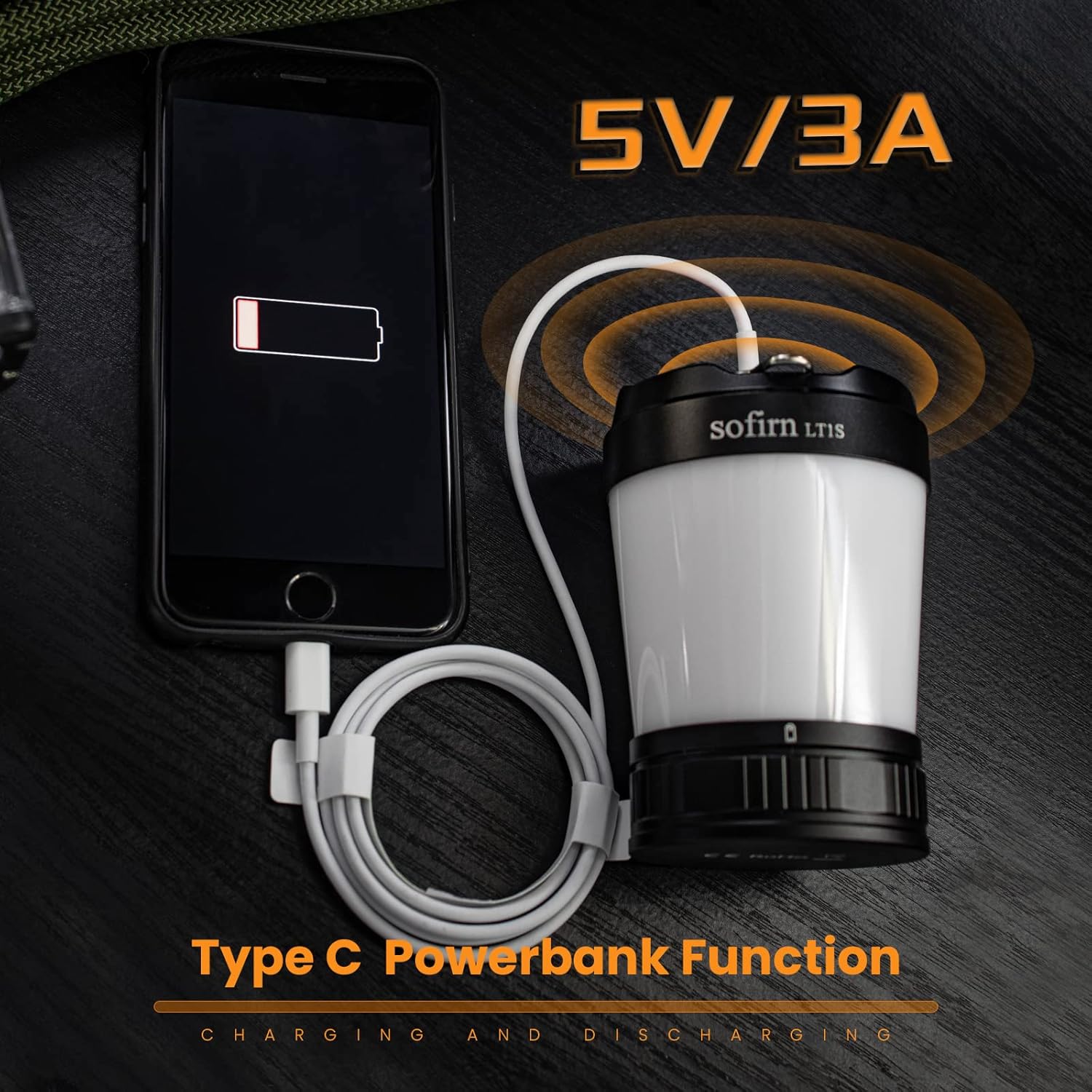 Rechargeable LED Camping Lantern with Powerbank Function, IPX8 Waterproof T119811