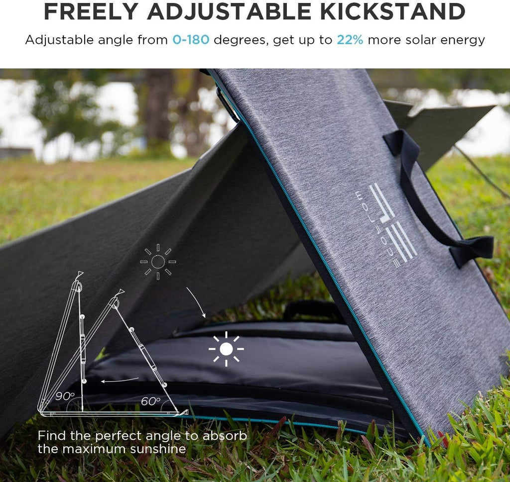 110 Watt Portable Solar Panel with Adjustable Kickstand D99059