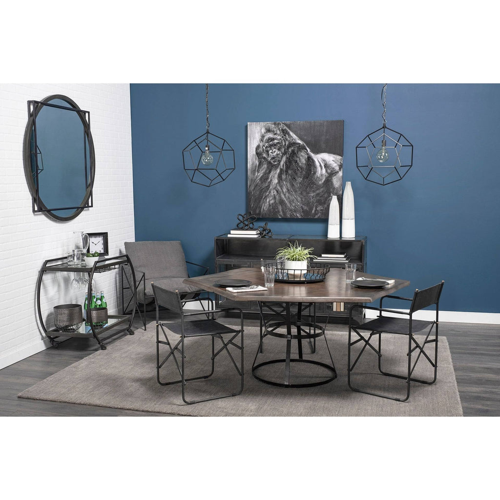 Black Metal Glass Door Display Cabinet Z355160