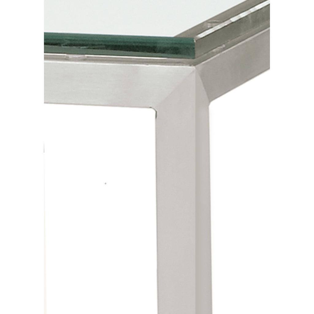 Walnut Console Table with Ocean Blue Base S893