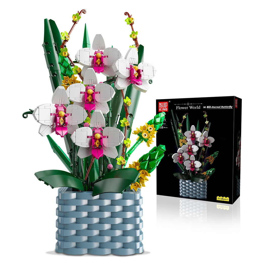 Flower Bouquet Orchid Lily and Strelitzia Building Block Model W815033