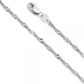 14K White Gold 1.8mm Singapore Chain 16" K489613
