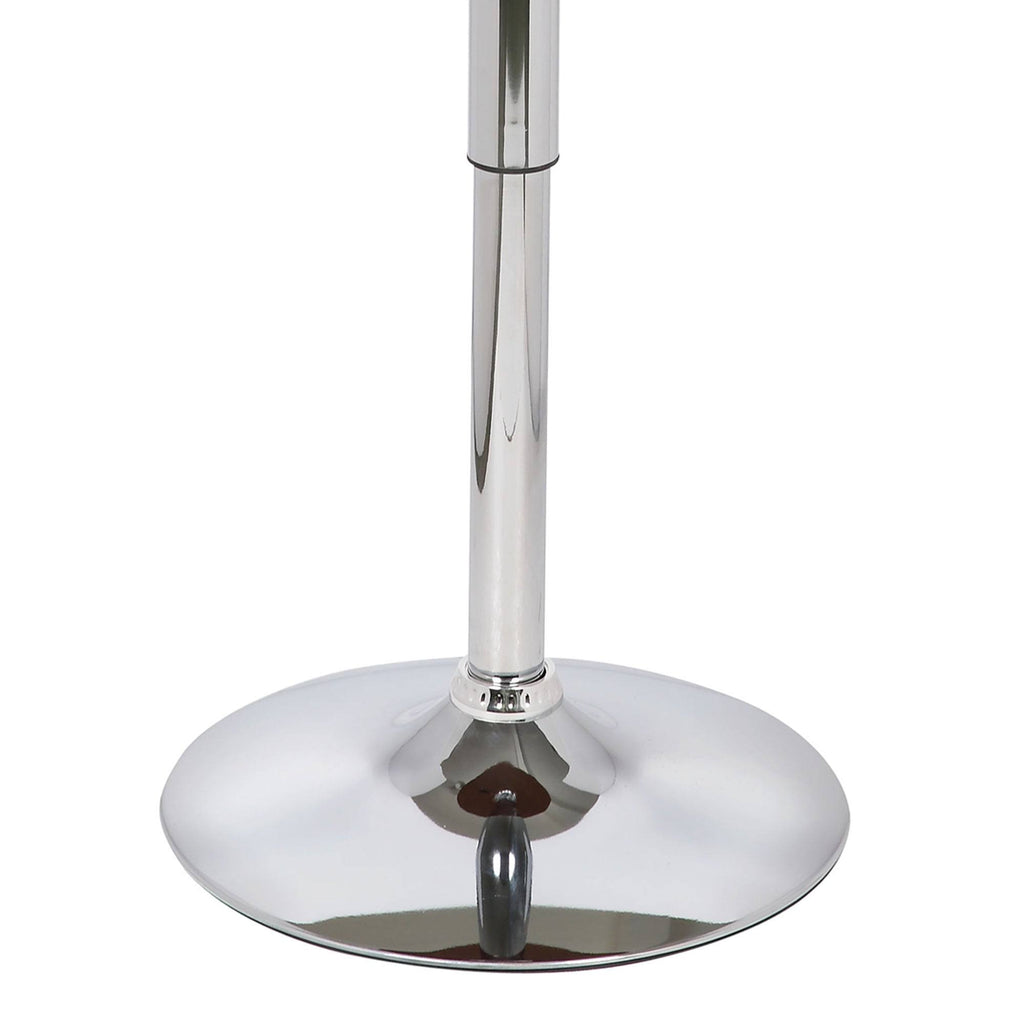 White and Chrome Metal Adjustable Pub Table F888