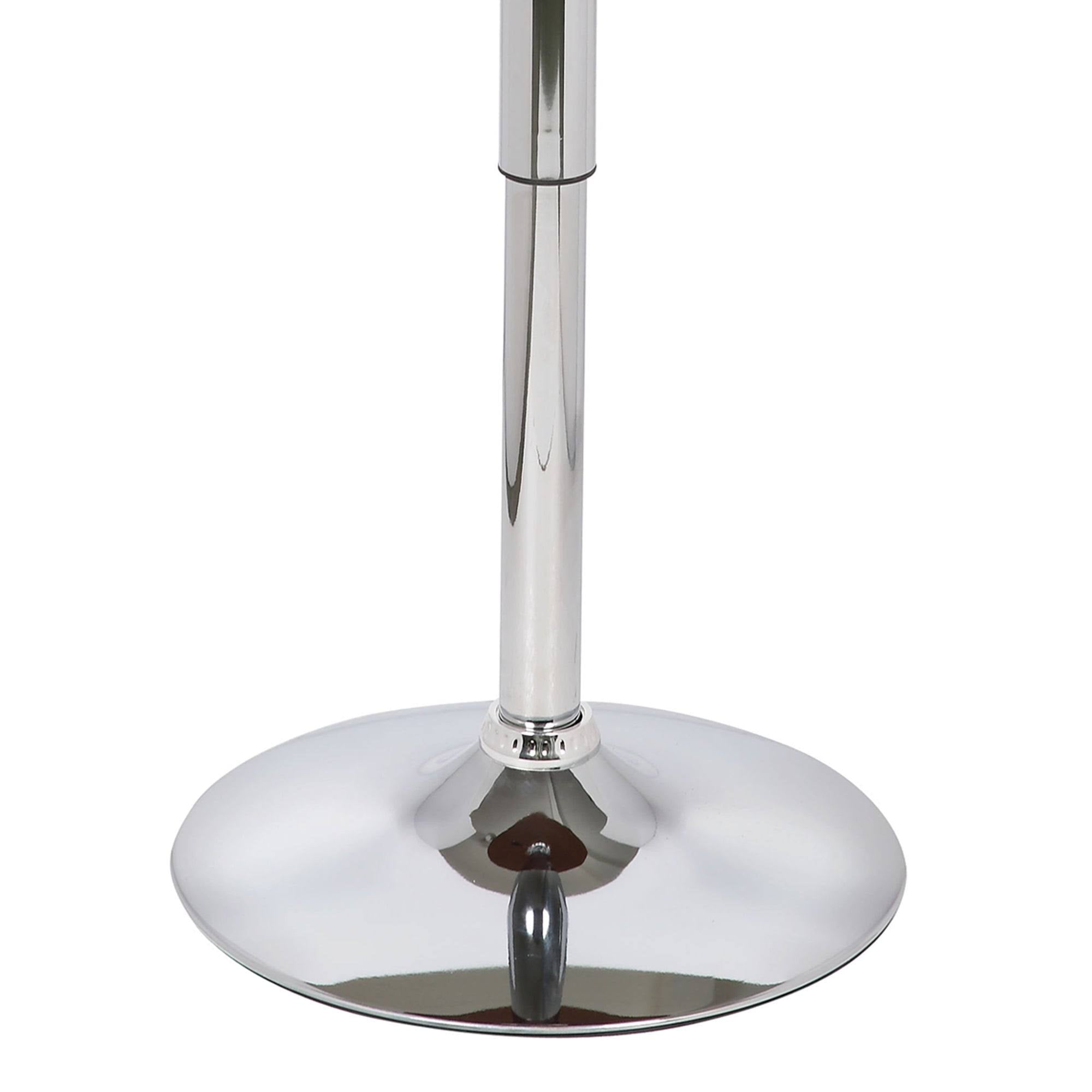 White and Chrome Metal Adjustable Pub Table F888
