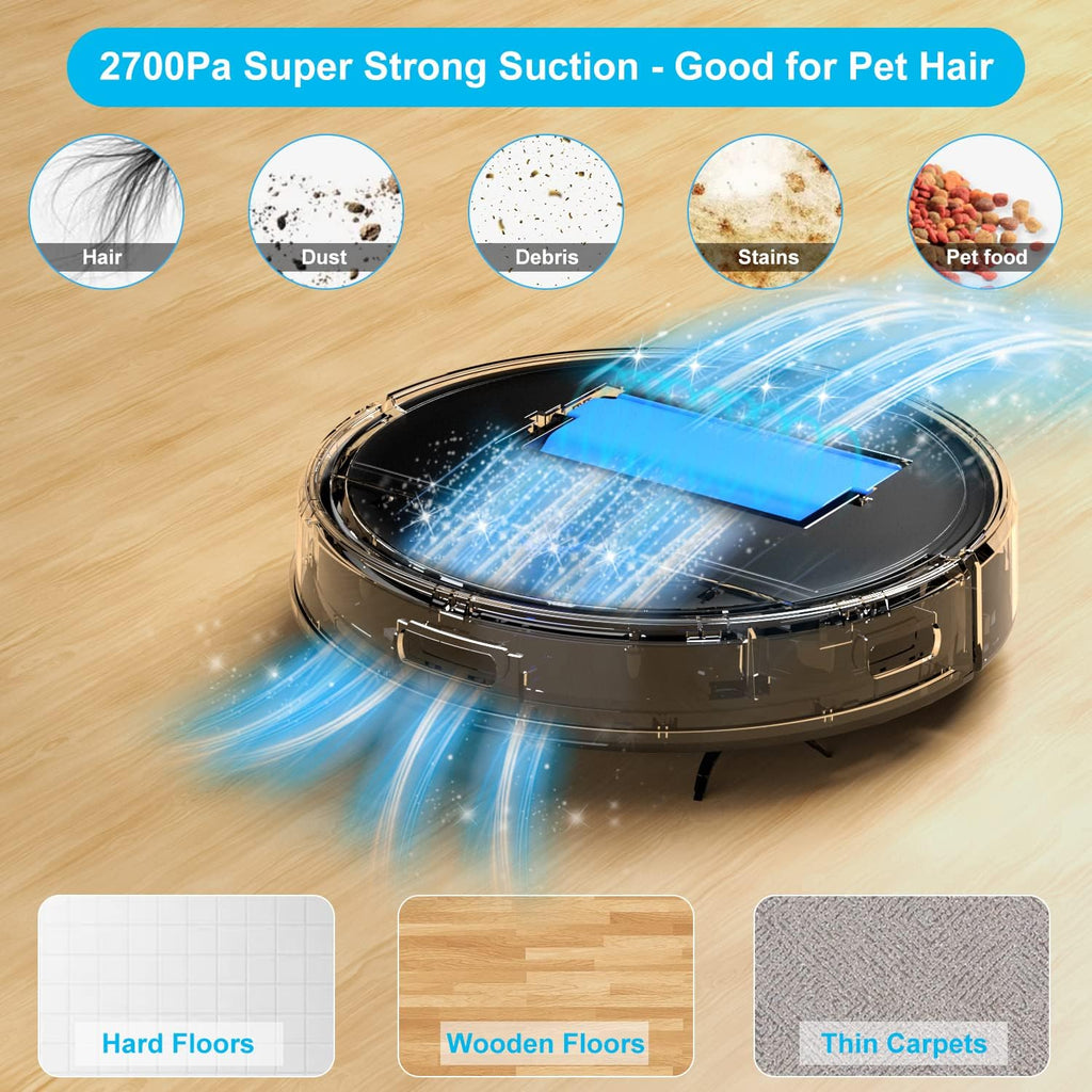 Black Robot Vacuum Cleaner with Self-Charging W774054