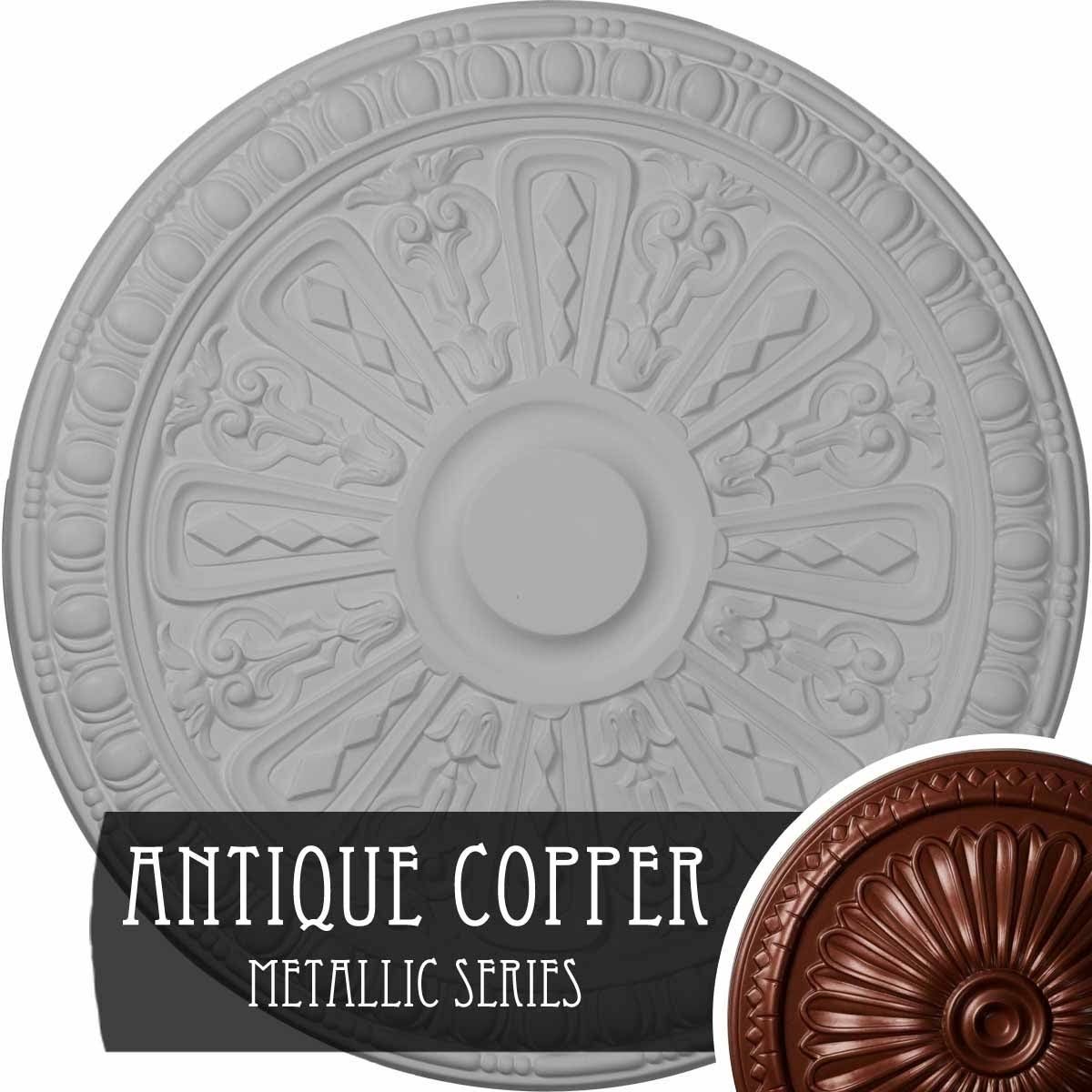 18x22OD x 1 1/4x22P Hand-Painted Ceiling Medallion H787