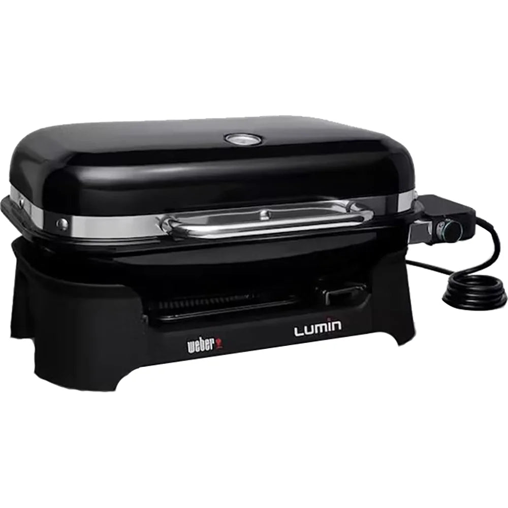 Open Box Weber Lumin Compact Indoor Outdoor Electric Grill, Black Y268594
