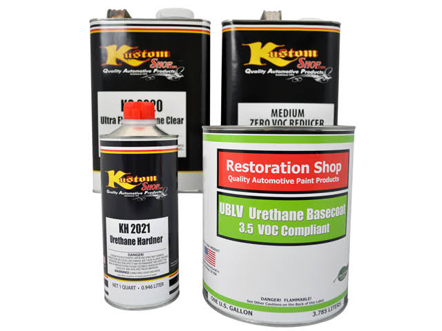 Deere Green Low VOC Urethane Basecoat Clearcoat Car Paint Complete Medium Gallon Kit O89270