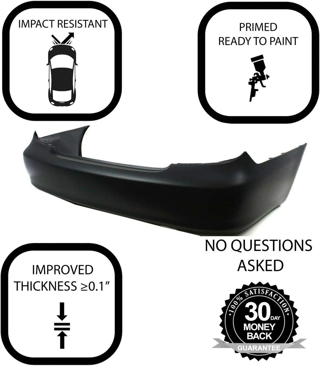 Rear Plastic Bumper Cover Fascia for 2002-2006 Toyota Camry Sedan E674