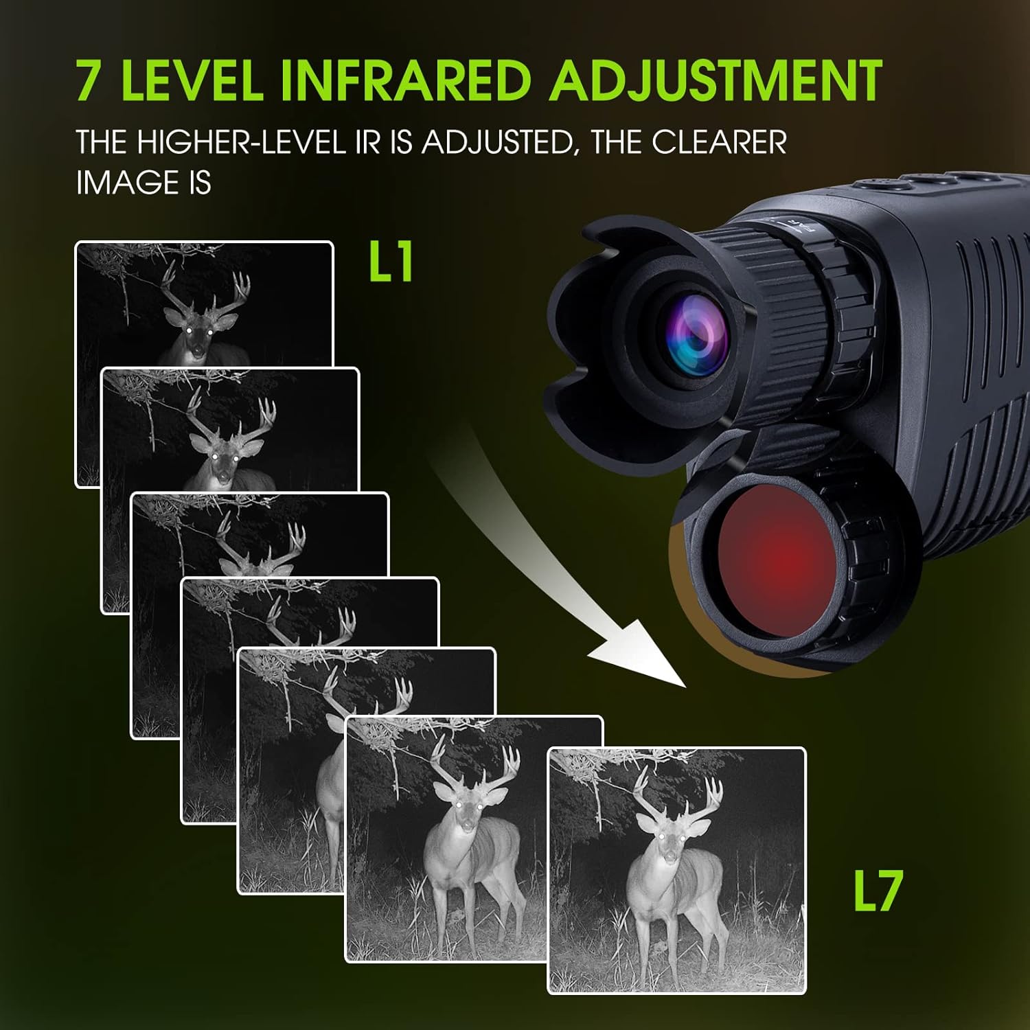 Digital Night Vision Monocular with 32 GB Micro SD Card K205