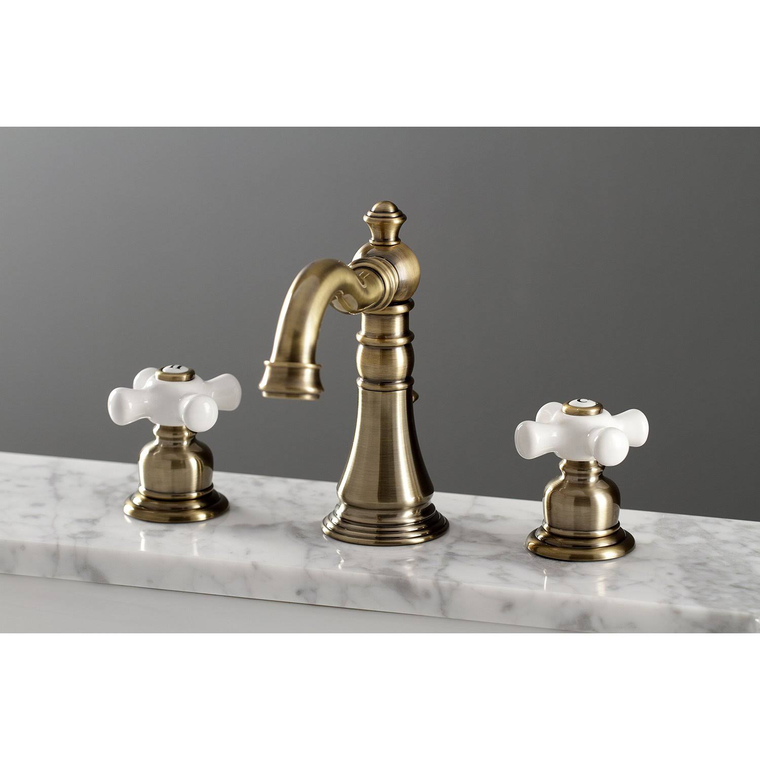 8 in. Widespread Bathroom Faucet, Polished Nickel N93015
