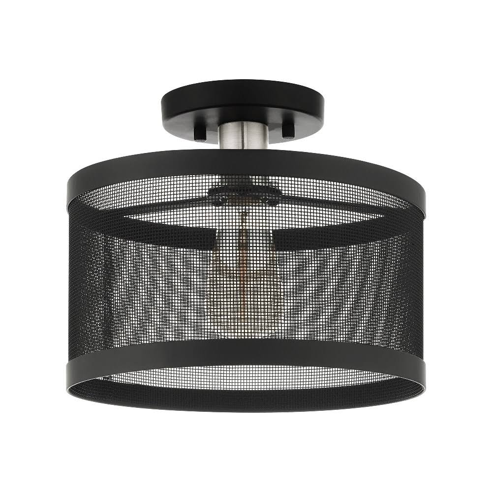 Brushed Nickel Semi Flush Mount Light S17655