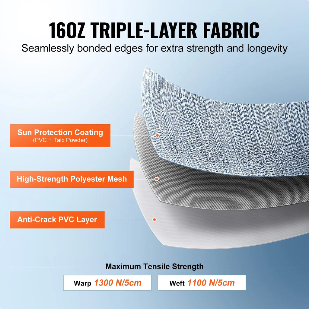 17' RV Awning Replacement Waterproof 16oz PVC Fabric V6189