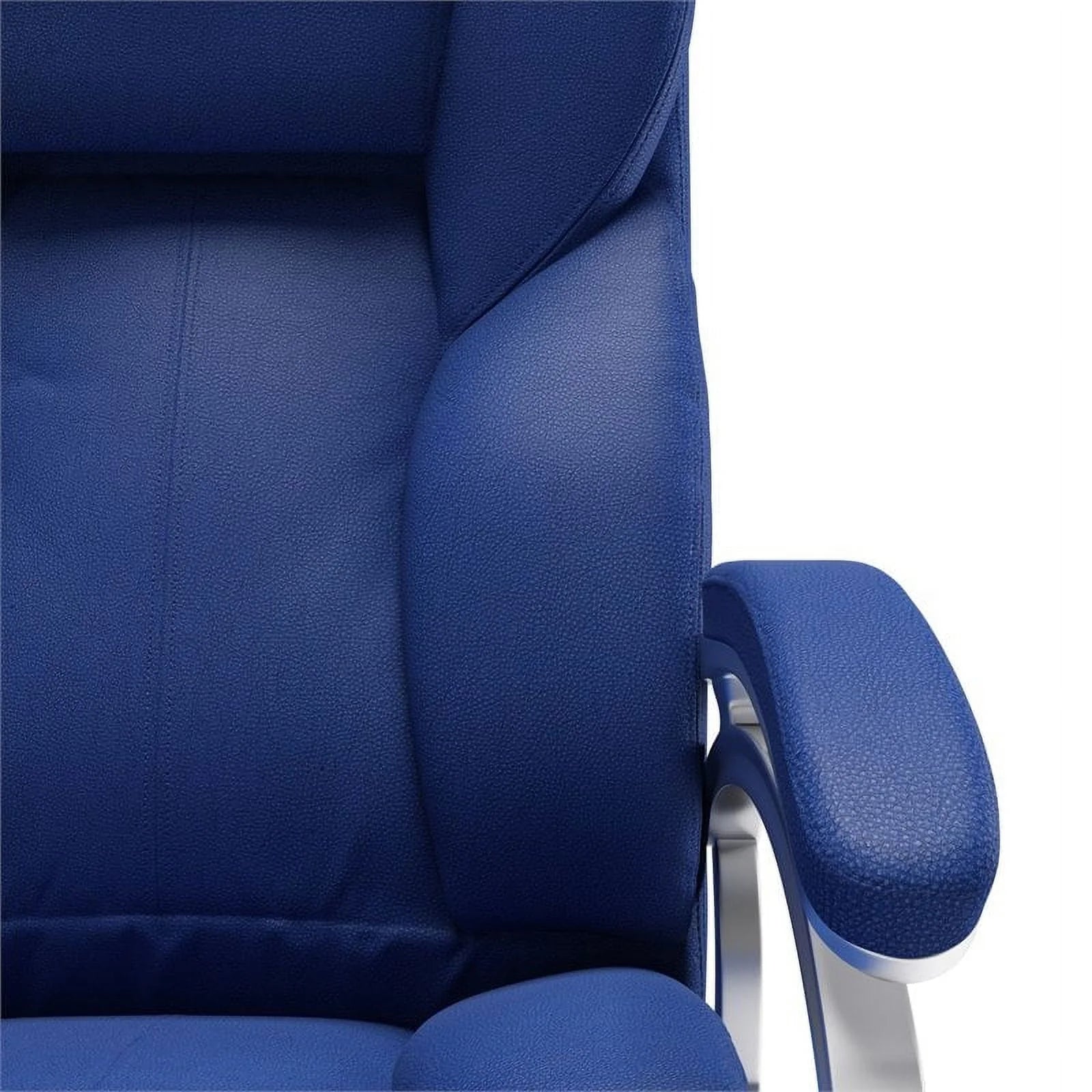 Blue Faux Leather Executive Office Chair J670