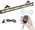 32 LED 35.5" Amber White Hazard Warning Traffic Advisor Light Bar Pack of 2 O8856