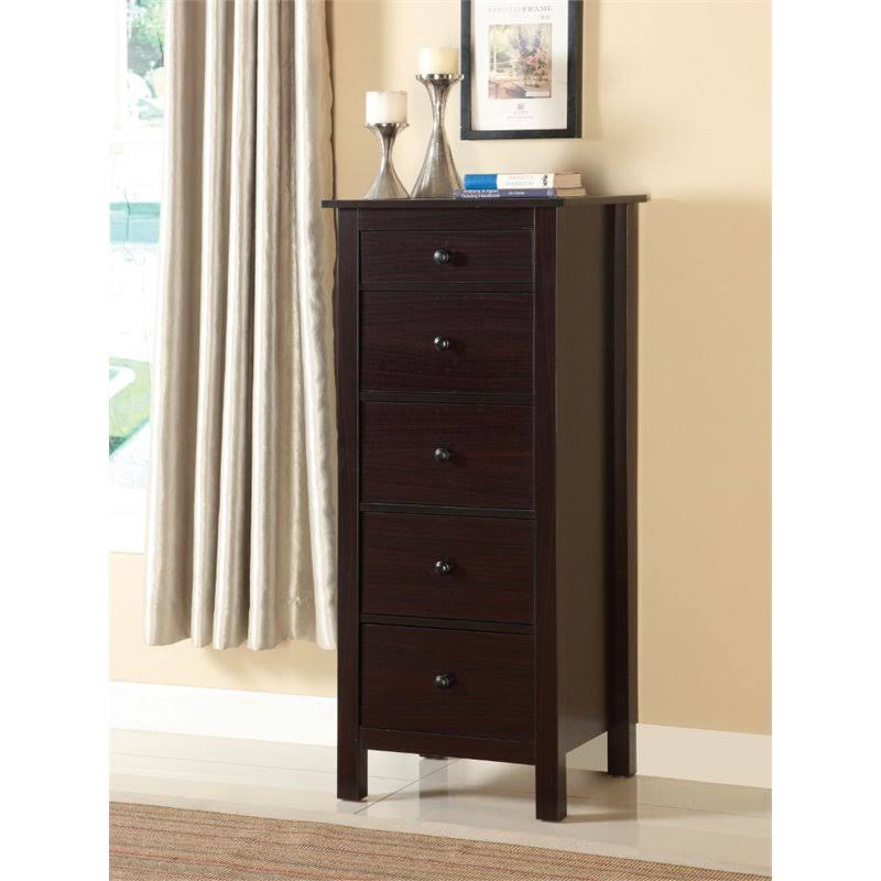5 Drawer Accent Chest in Espresso N2012