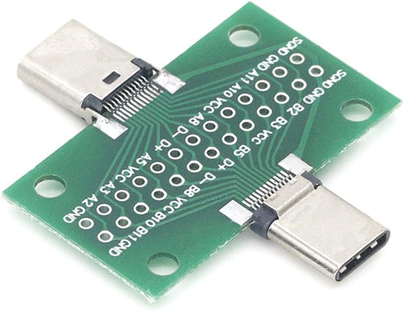 Type-C Male to Female USB 3.1 Adapter PCB Board 24P 2.54mm Connector Socket B7243