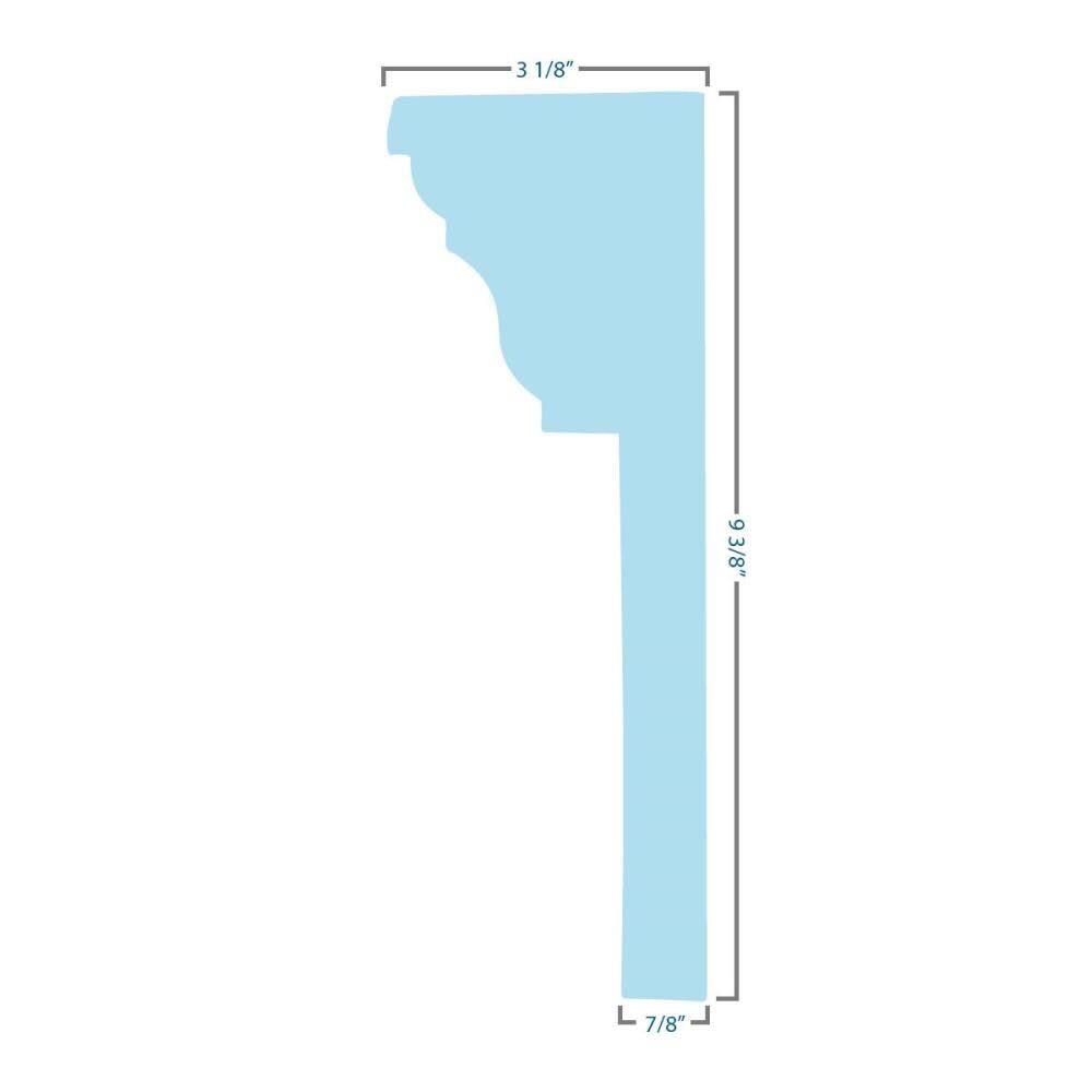 White Polyurethane Dentil Crosshead Moulding Y579563
