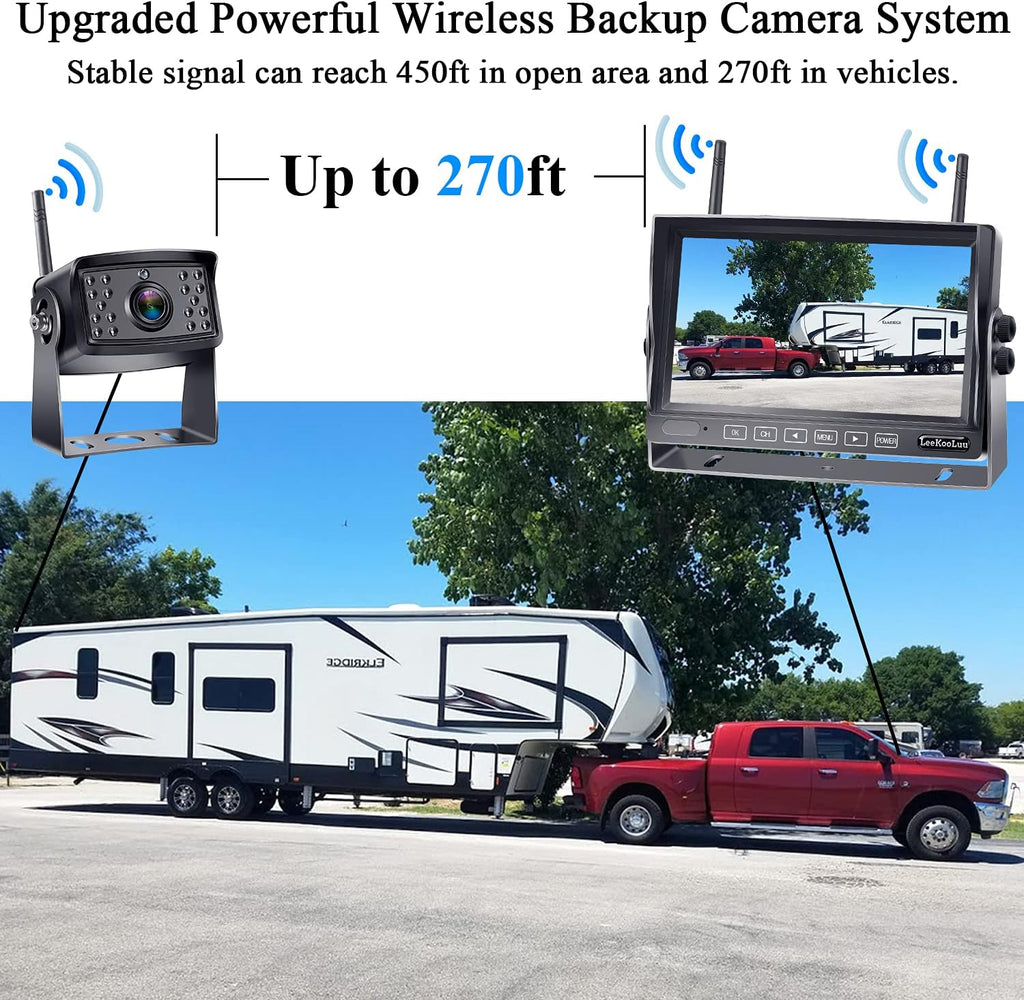 Wireless Backup Camera System with 7 Inch Monitor Recorder W689432
