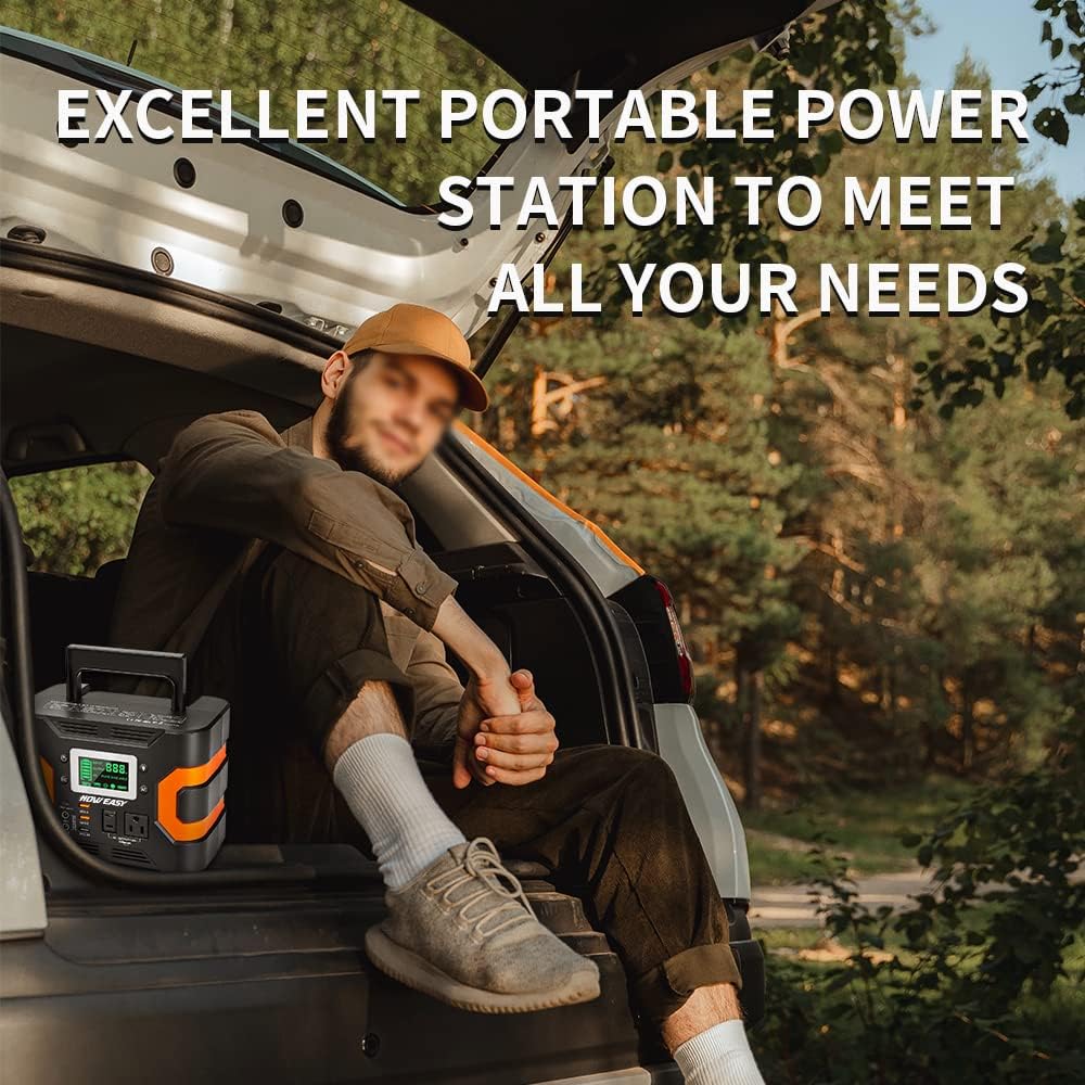Portable Power Station 330W 300Wh Lithium Battery with AC Outlet and LED Light P88870