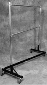 5 ft Heavy Duty Double Rail Garment Rack in Blue B311908