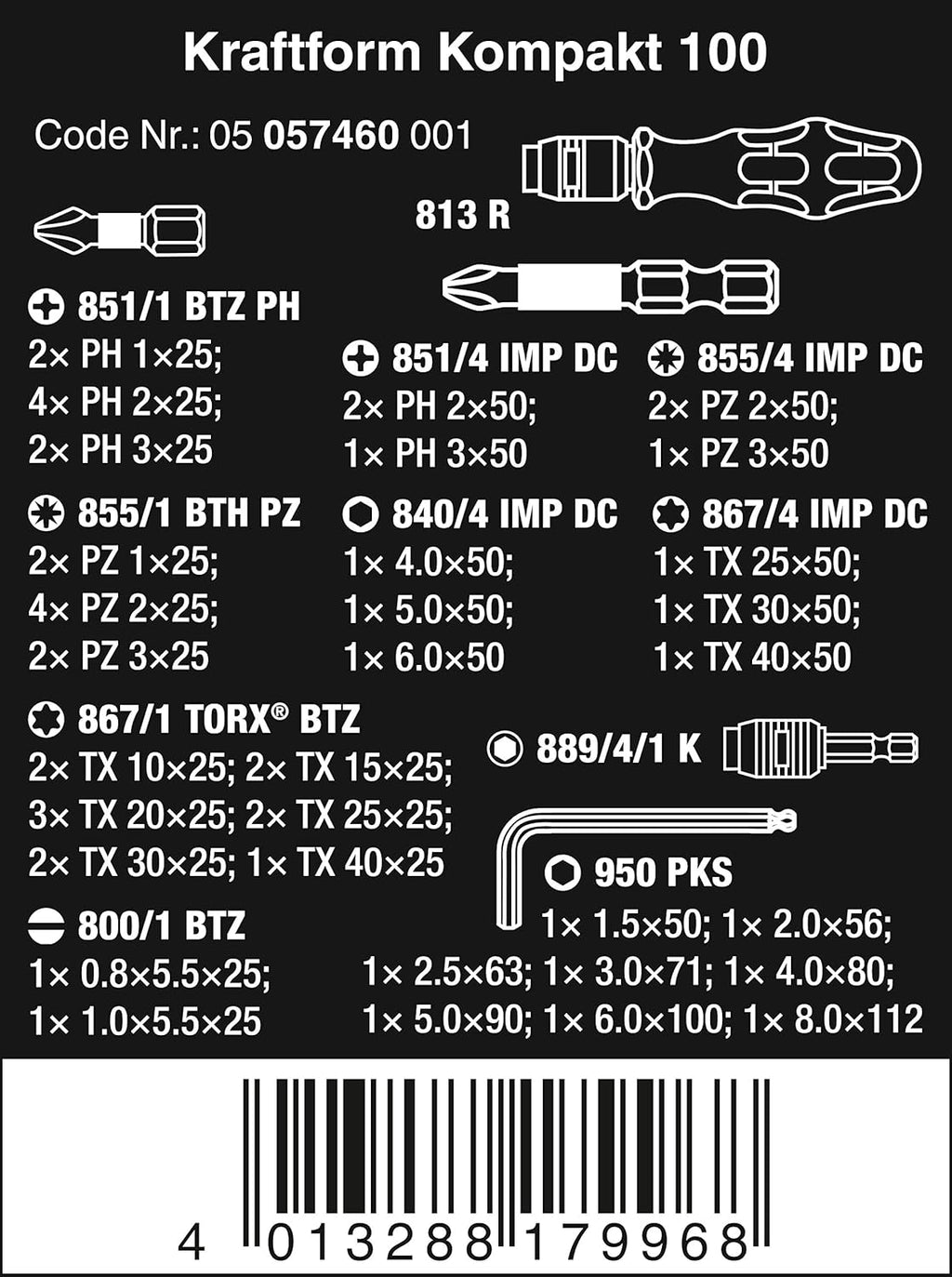 52 Pc Very Compact Pouch Set Metric R52692