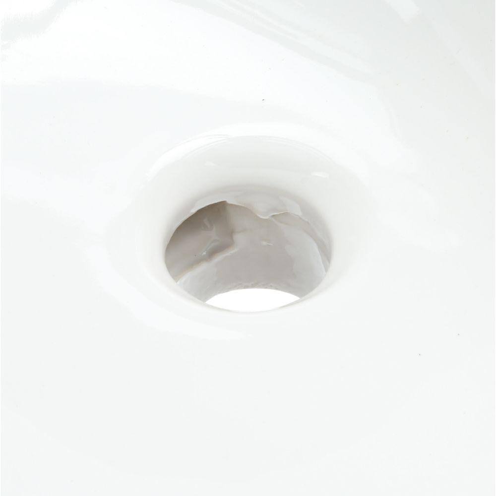 White Undermount Bathroom Sink P852