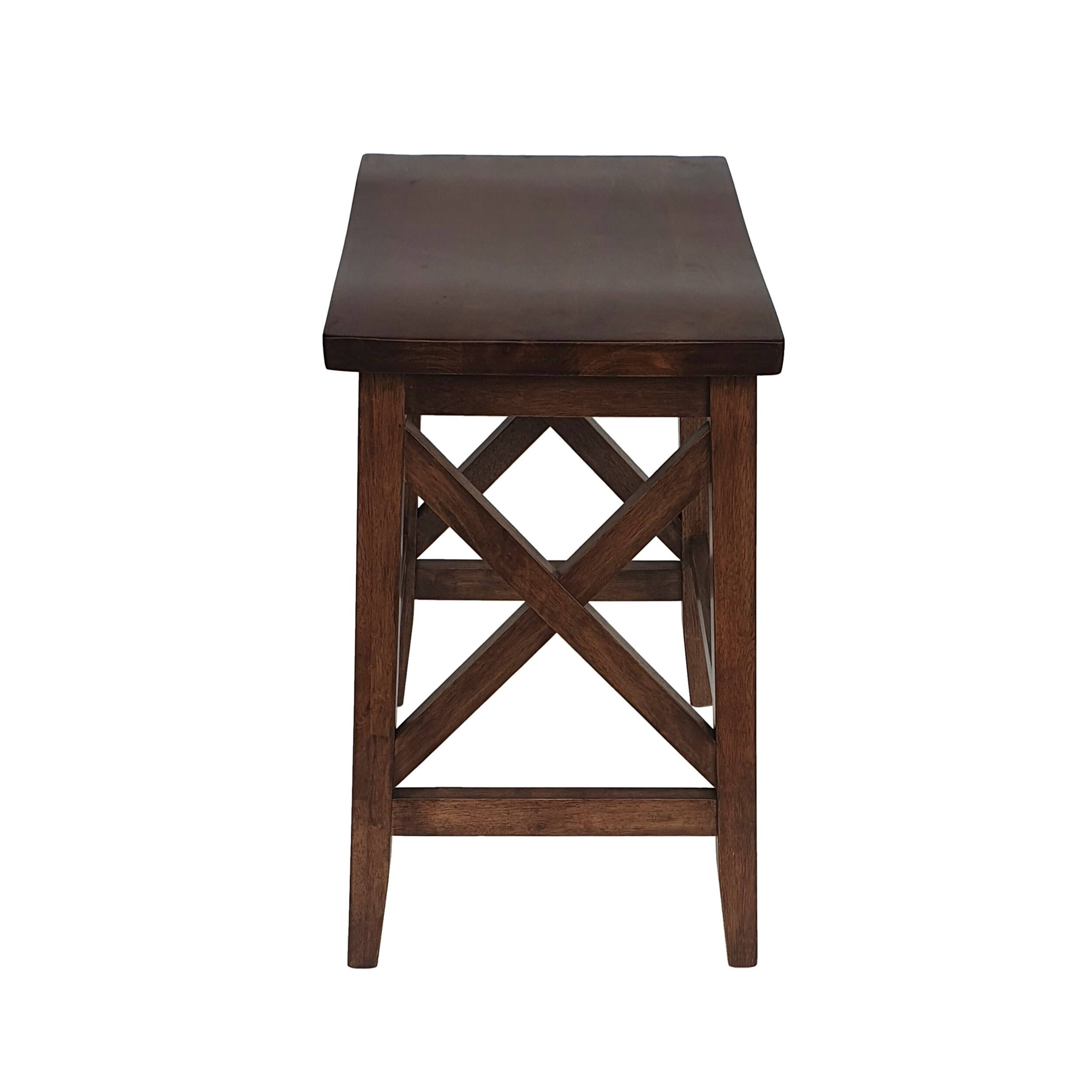 Walnut Wooden Barstools Set of 2 J2495